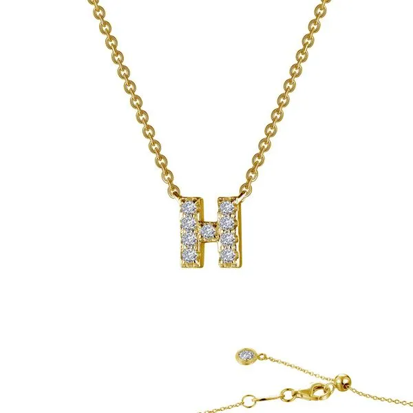 Letter H Pendant Necklace Richard's Jewelry Berne, IN