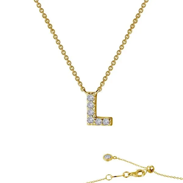 Letter L Pendant Necklace Richard's Jewelry Berne, IN