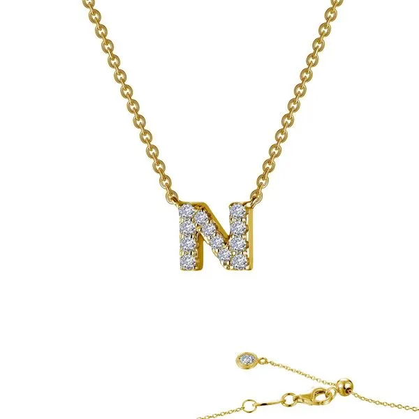 Letter N Pendant Necklace Cellini Design Jewelers Orange, CT