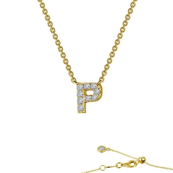 Letter P Pendant Necklace Richard's Jewelry Berne, IN
