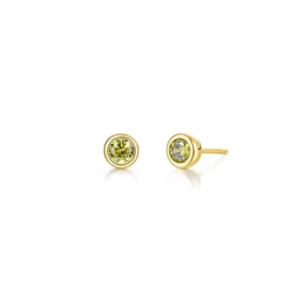 August Bezel Birthstone Earrings Barnett Jewelers Jacksonville, FL