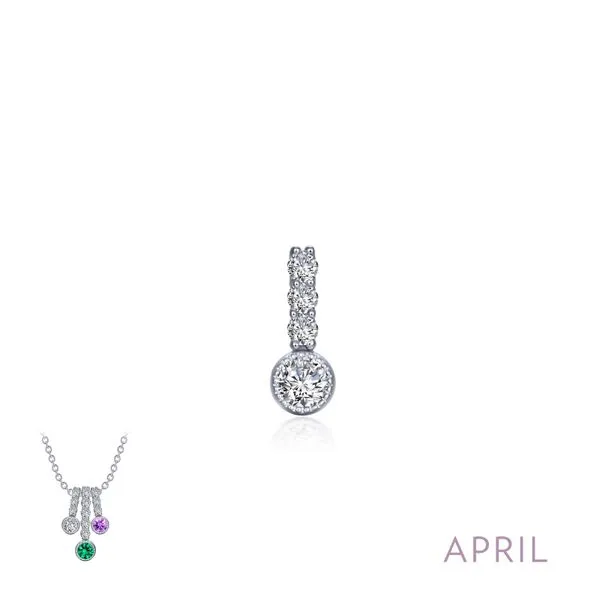 April Birthstone Love Pendant Wood's Jewelers Mount Pleasant, PA