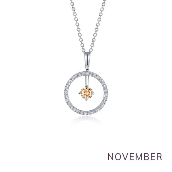 November Birthstone Reversible Open Circle Necklace Richard's Jewelry Berne, IN