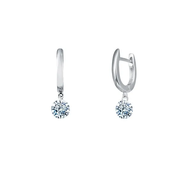 2 CTW Frameless Drop Solitaire Earrings Wood's Jewelers Mount Pleasant, PA