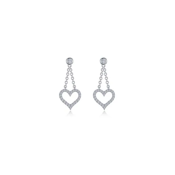 Cut-out Heart Dangle Earrings Ask Design Jewelers Olean, NY