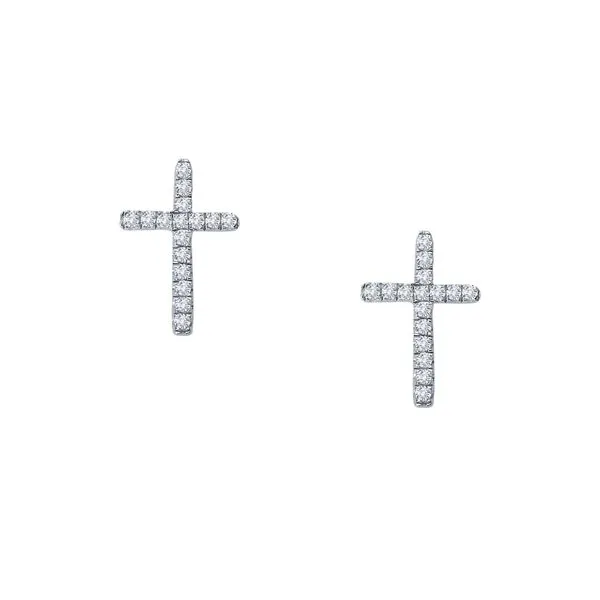 Dainty Cross Stud Earrings Richard's Jewelry Berne, IN