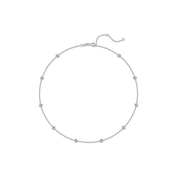 Classic Bezel-Set Station Necklace Alan Miller Jewelers Oregon, OH