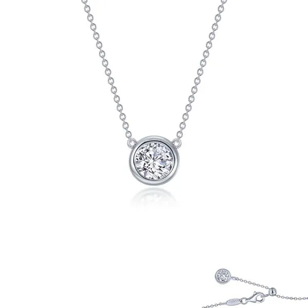 0.6 CTW Bezel-set Solitaire Necklace Gaines Jewelry FLINT, MI