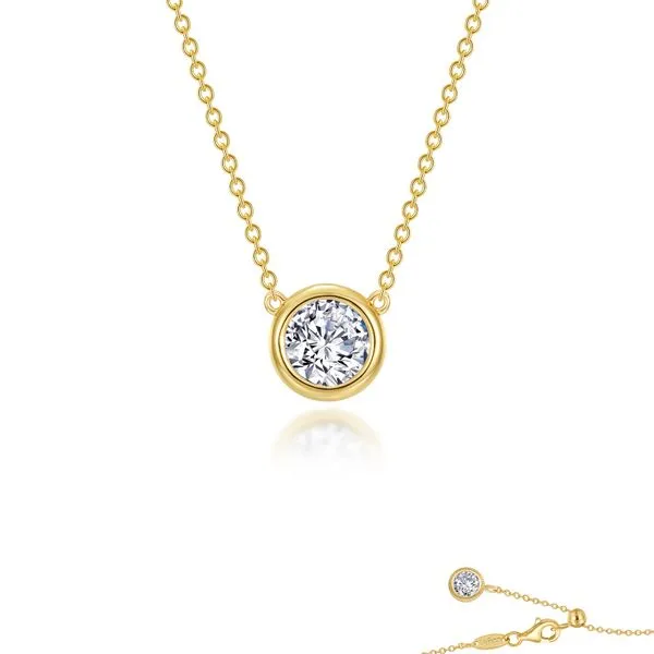 0.7 CTW Bezel-set Solitaire Necklace Delfine's Jewelry Charleston, WV