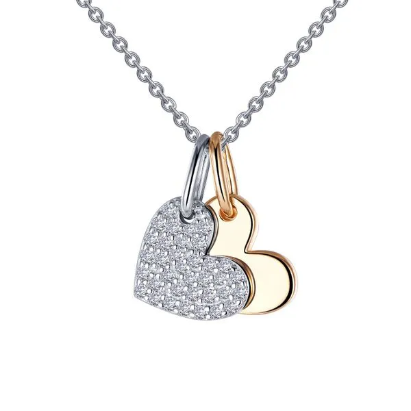 Heart Shadow Charm Pendant Necklace Wood's Jewelers Mount Pleasant, PA