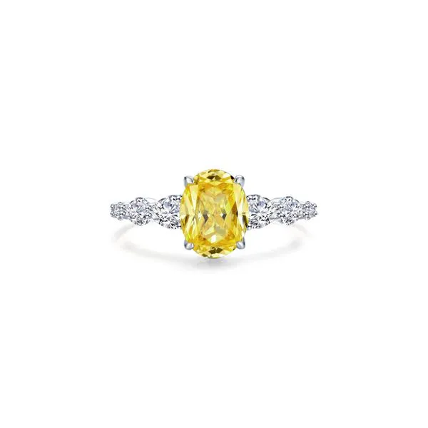 3.66 CTW Canary Oval Solitaire Ring Alan Miller Jewelers Oregon, OH