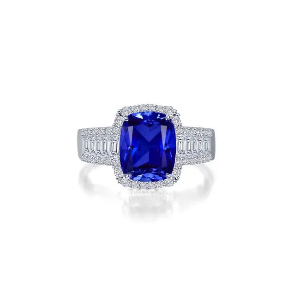 5.55 CTW Fancy Lab-Grown Sapphire Halo Ring Natale Jewelers Sewell, NJ