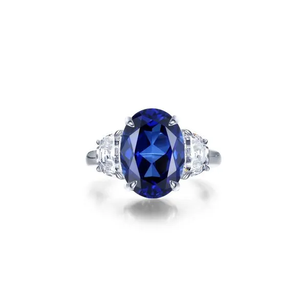 7 CTW Fancy Lab-Grown Sapphire Three-Stone Ring Richard's Jewelry Berne, IN