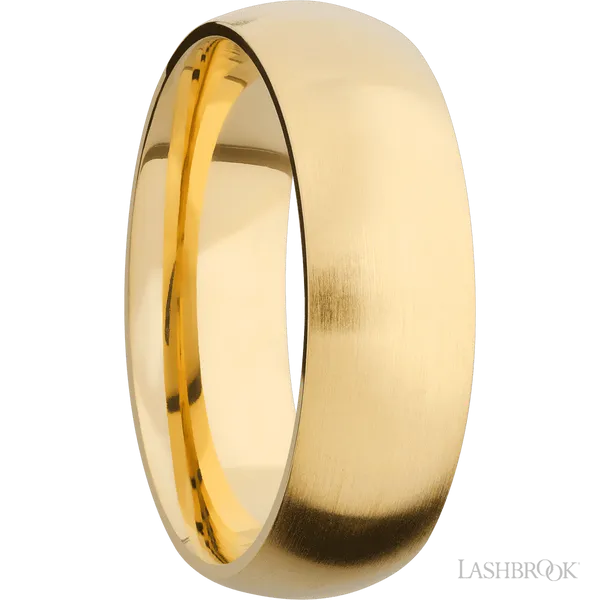 14K Yellow Gold with Satin Finish Image 2 JMR Jewelers Cooper City, FL