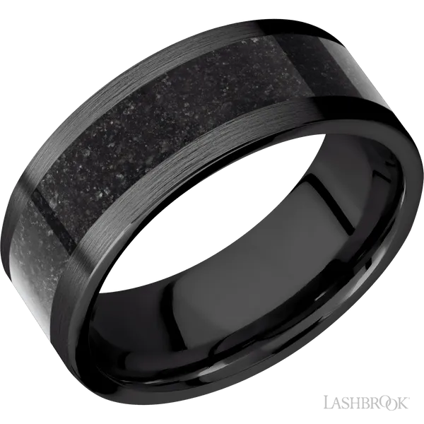 Zirconium with Satin Finish and Dinosaur Bone Black Inlay Baxter's Fine Jewelry Warwick, RI