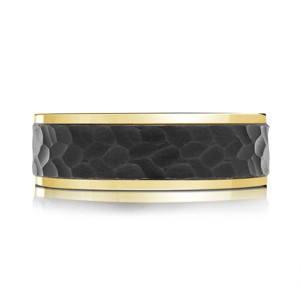 CARBON FIBER AND GOLD WEDDING BAND Image 2 Cherry Street Jewelers Tulsa, OK