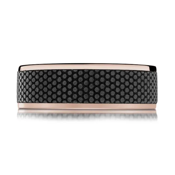 CARBON FIBER AND GOLD WEDDING BAND Image 2 Cherry Street Jewelers Tulsa, OK
