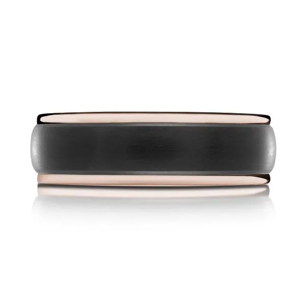 CARBON FIBER AND GOLD WEDDING BAND Image 2 Cherry Street Jewelers Tulsa, OK