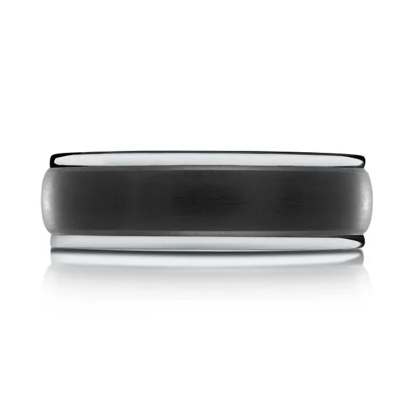 CARBON FIBER AND GOLD WEDDING BAND Image 2 Cherry Street Jewelers Tulsa, OK