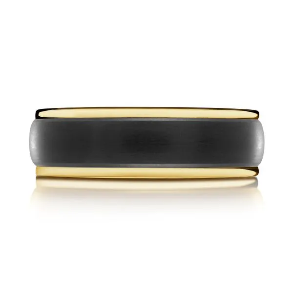 CARBON FIBER AND GOLD WEDDING BAND Image 2 Cherry Street Jewelers Tulsa, OK