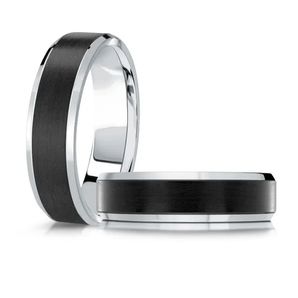 CARBON FIBER AND GOLD WEDDING BAND Image 3 Mitchell's Jewelry Norman, OK