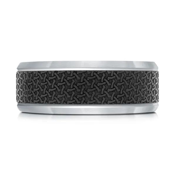 CARBON FIBER AND GOLD WEDDING BAND Image 2 Cherry Street Jewelers Tulsa, OK
