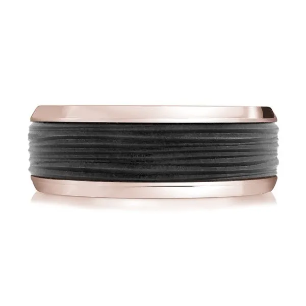 CARBON FIBER AND GOLD WEDDING BAND Image 2 Charles Frederick Jewelers Chelmsford, MA