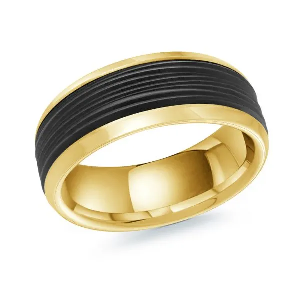 CARBON FIBER AND GOLD WEDDING BAND Cherry Street Jewelers Tulsa, OK