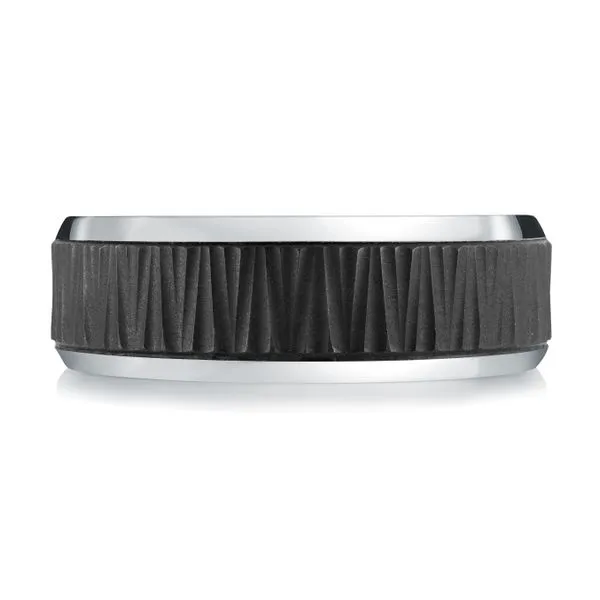 CARBON FIBER AND GOLD WEDDING BAND Image 2 Mitchell's Jewelry Norman, OK