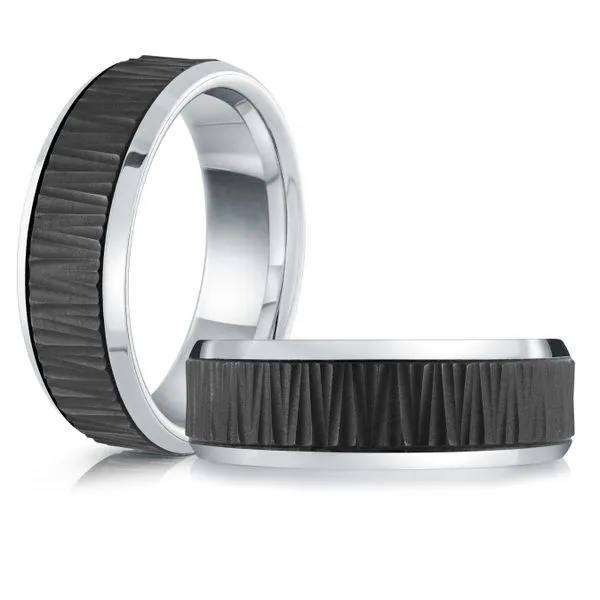 CARBON FIBER AND GOLD WEDDING BAND Image 3 Mitchell's Jewelry Norman, OK