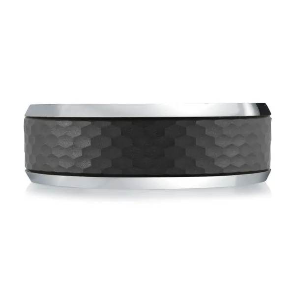 CARBON FIBER AND GOLD WEDDING BAND Image 2 Cherry Street Jewelers Tulsa, OK