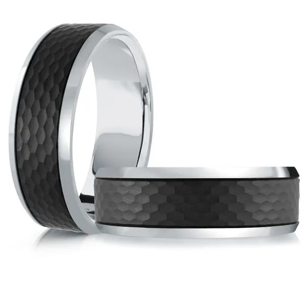 CARBON FIBER AND GOLD WEDDING BAND Image 3 Becker's Jewelers Burlington, IA