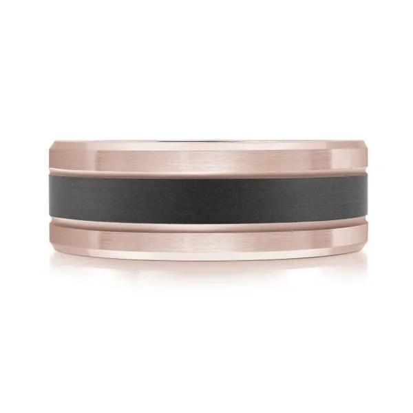 CARBON FIBER AND GOLD WEDDING BAND Image 2 Cherry Street Jewelers Tulsa, OK