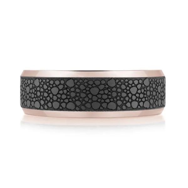 CARBON FIBER AND GOLD WEDDING BAND Image 2 Cherry Street Jewelers Tulsa, OK