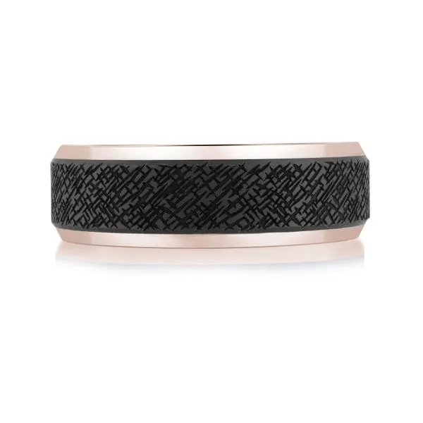 CARBON FIBER AND GOLD WEDDING BAND Image 2 Cherry Street Jewelers Tulsa, OK