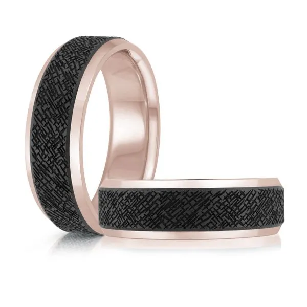 CARBON FIBER AND GOLD WEDDING BAND Image 3 Cherry Street Jewelers Tulsa, OK