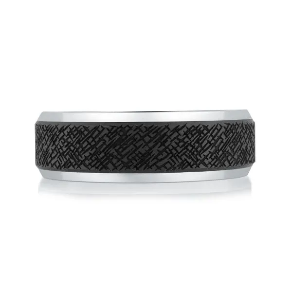 CARBON FIBER AND GOLD WEDDING BAND Image 2 Cherry Street Jewelers Tulsa, OK
