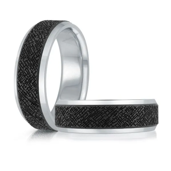 CARBON FIBER AND GOLD WEDDING BAND Image 3 Cherry Street Jewelers Tulsa, OK