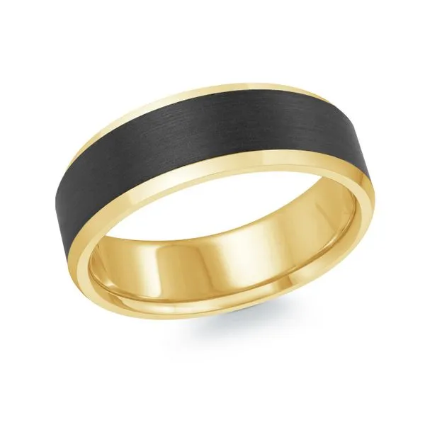 CARBON FIBER AND GOLD WEDDING BAND Cherry Street Jewelers Tulsa, OK