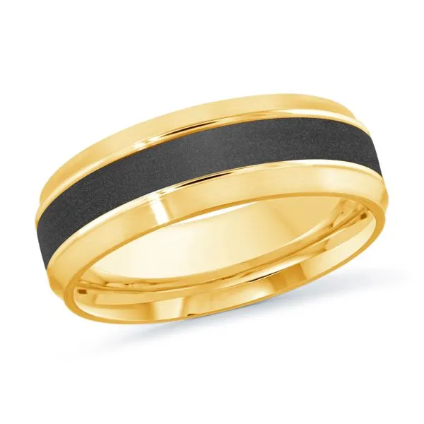CARBON FIBER AND GOLD WEDDING BAND Cherry Street Jewelers Tulsa, OK