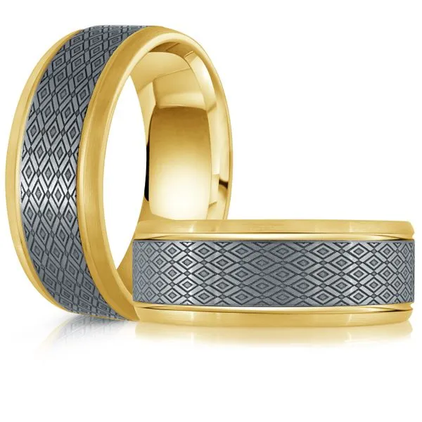 TANTALUM AND GOLD WEDDING BAND Image 3 Cherry Street Jewelers Tulsa, OK