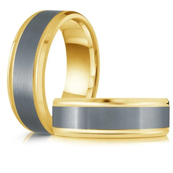 TANTALUM AND GOLD WEDDING BAND Image 3 Cherry Street Jewelers Tulsa, OK