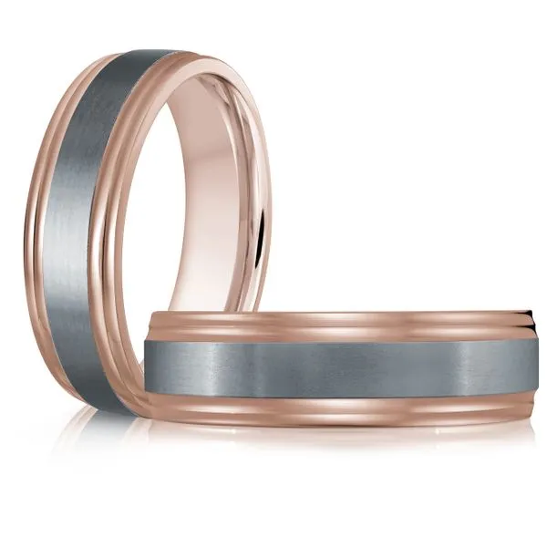 TANTALUM AND GOLD WEDDING BAND Image 3 Cherry Street Jewelers Tulsa, OK