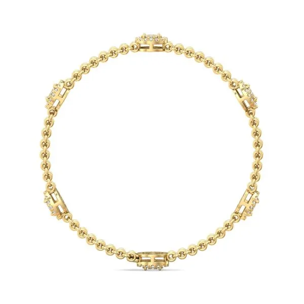 Martin Flyer Classic Diamond Bracelets 14K Yellow Gold Bracelet H-I SI2 Image 3 Diamond Source Jewelers Greenwood Village, CO