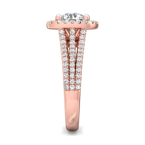 FlyerFit Split Shank 14K Pink Gold Engagement Ring H-I SI2 Image 4 Diamond Source Jewelers Greenwood Village, CO