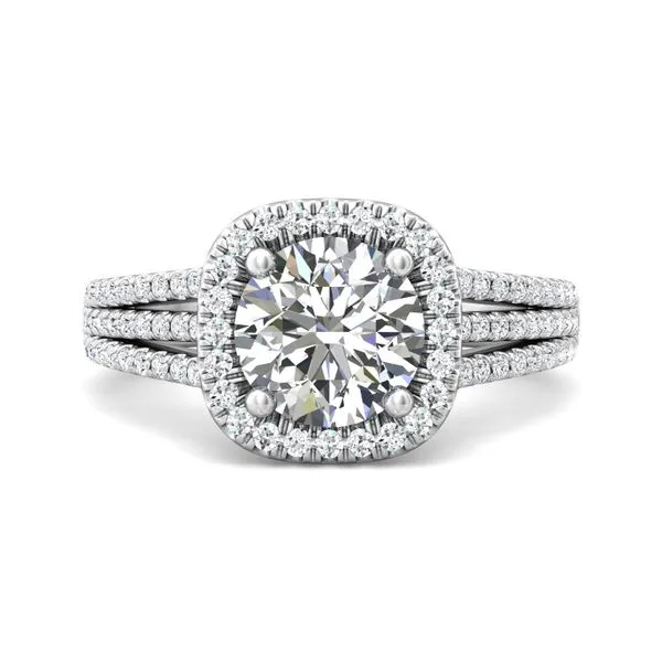 FlyerFit Split Shank 18K White Gold Engagement Ring H-I SI1 Diamond Source Jewelers Greenwood Village, CO
