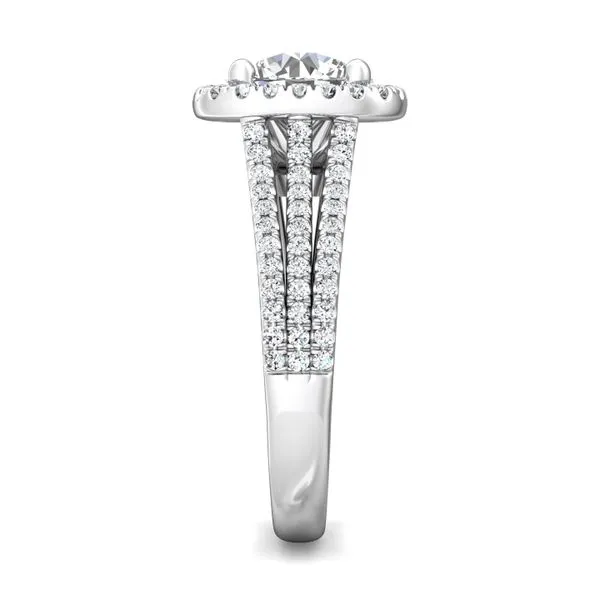FlyerFit Split Shank 18K White Gold Engagement Ring H-I SI1 Image 4 Diamond Source Jewelers Greenwood Village, CO