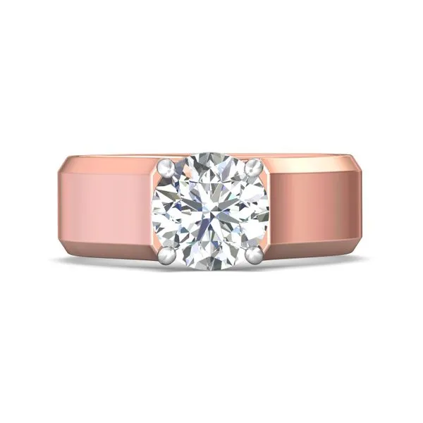 FlyerFit Encore 14K Pink Gold Shank And White Gold Top Engagement Ring Valentine's Fine Jewelry Dallas, PA