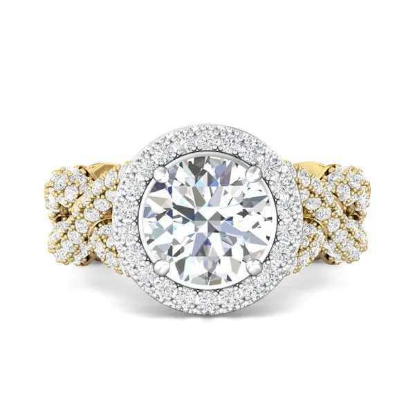 FlyerFit Encore 18K Yellow Gold Shank And White Gold Top Engagement Ring H-I SI1 Valentine's Fine Jewelry Dallas, PA
