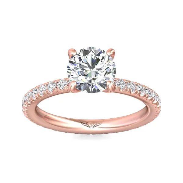 FlyerFit Micropave 14K Pink Gold Engagement Ring H-I SI1 Image 2 Valentine's Fine Jewelry Dallas, PA